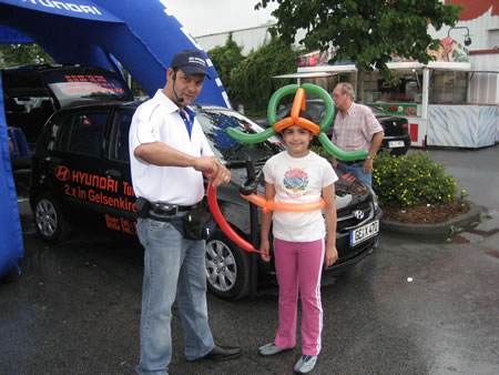 Nico auf Promotiontour für das Autohaus Turowski